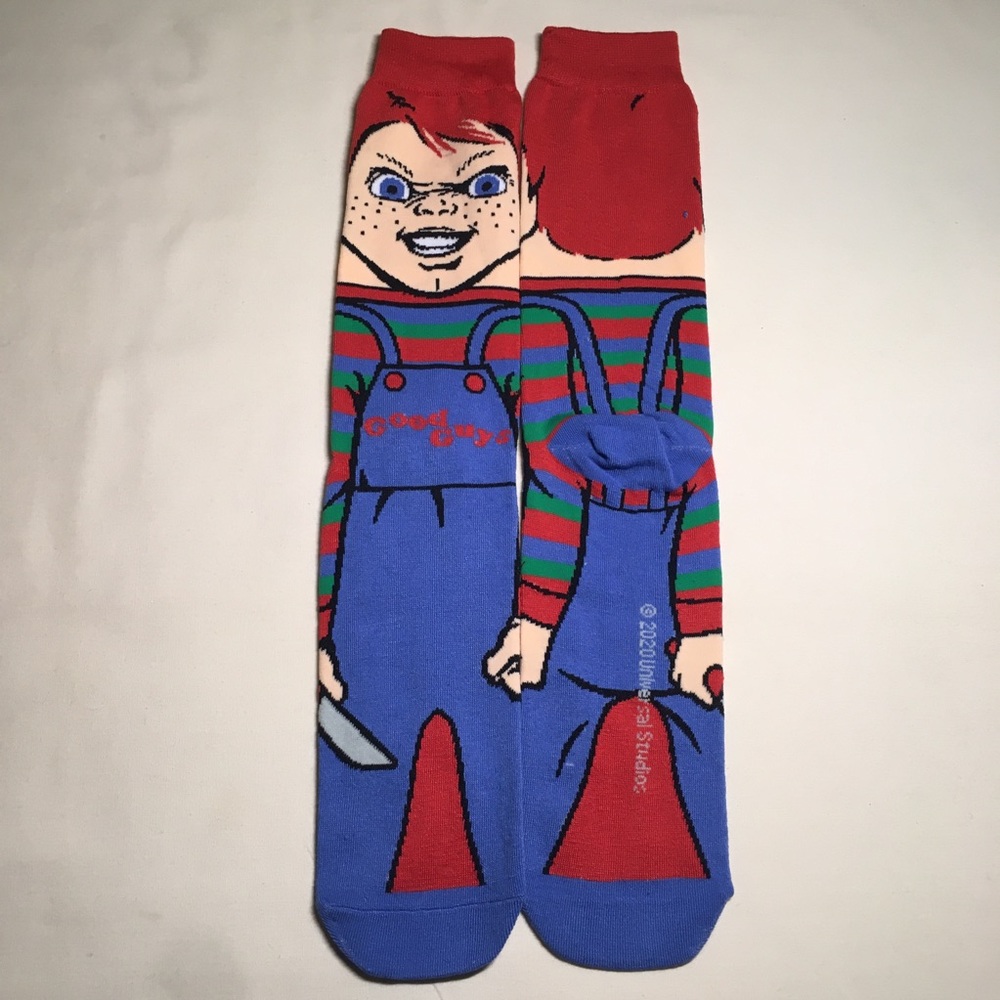 Blue Good Guy Chucky socks